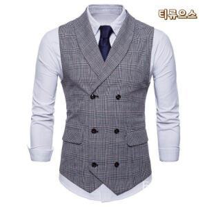 남성 정장 조끼 양복 남자 수트 슬림핏 다운 티류으스