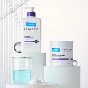 [1.+1]바세린 고보습 세라마이덤 모이스처 바디로션 500ml/바디크림 450ml