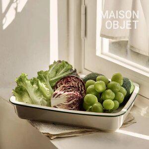 로렌스 런던 세라믹 트레이 밧드+스텐망 세트 L