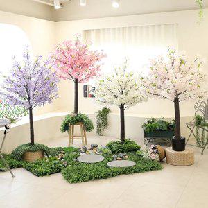 인조나무 인테리어 조화나무 꽃 화분 인조목대 라일락 150cm