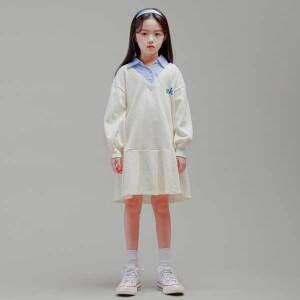 [아이러브제이] A.오케이 셔츠 레이어드 원피스 JVSOP84