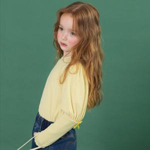 [아이러브제이] 플라티 소매리본 골지 티 JWWTO40