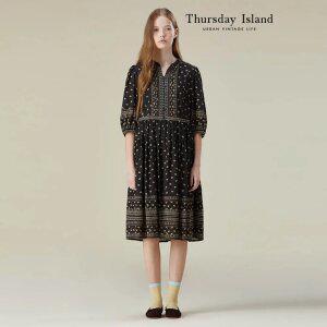 [Thursday Island] 레빗 보더 원피스(T236MOP131W)