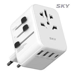 [전세계 호환] 스카이 필 해외 여행용 17W 4포트 어댑터 올인원 해외 멀티플러그
