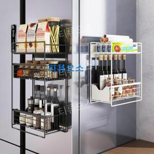 냉장고 자석 틈새 수납장 선반 공간활용 베란다 세탁실 슬림수납장 티류으스