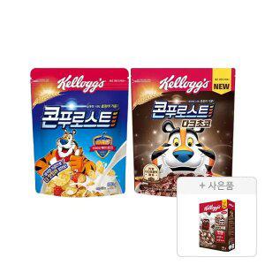 켈로그 콘푸로스트 600g, 1개+콘푸로스트 다크초코 550g, 1개+증정(첵스초코 쿠키앤크