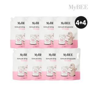 초핫딜 마이비 피부에순한 유아유연제 스위트터치향 2100ml 8팩