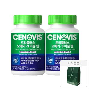 세노비스 트리플러스 멀티비타민 오메가3 이뮨 남성 80캡슐, 2개 + 쇼핑백