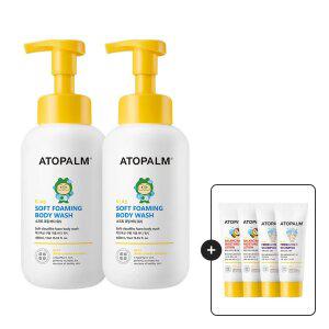 아토팜 키즈 소프트 포밍 바디 워시 460ml 2개 어린이바디워시+[증정]젤로션20mlx2개+