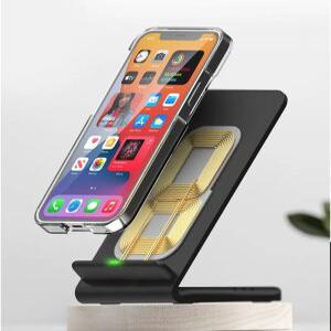 스마트폰 휴대폰 듀얼코일 급속 고속 무선 충전기 사무실 가정 탁상용 스탠드(10W)