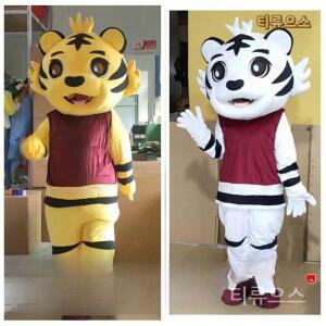 행사용 프리사이즈 전신 퍼슈트 인형탈 캐릭터 호랑이 졸사 의상 복장 티류으스