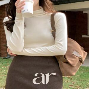 속기모 베이직 면 모달 하프넥 속기모 티셔츠 ts3910