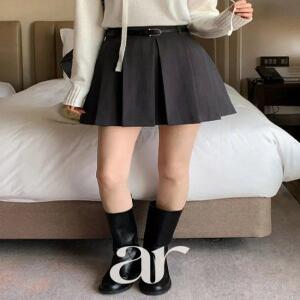 (기모추가/SXL/벨트세트) 디토 바지안감 주름 미니 스커트 sk6665