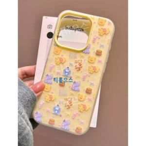티류으스 곰돌이 푸우 폰 케이스 iphone16 그립 톡홀더 세트