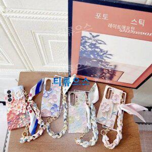 도파민 모네 스타일 화려한 플로팅 플라워 폰 케이스 삼성 갤럭시 Z 폴드 7 보호 커버