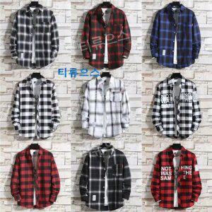 도톰 난방 남방 나들이 빅사이즈 반팔 케주얼 클랙식룩 티류으스