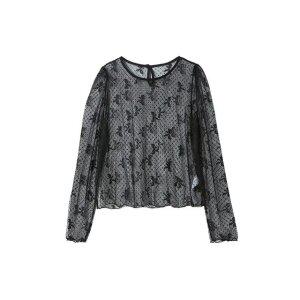 리본 시스루 테잎 블라우스 AQ1CT344