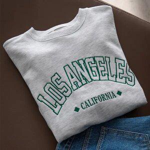 (안나앤플러스) 엔젤스 레터링 자수 맨투맨[티셔츠ECZ94] 빅사이즈