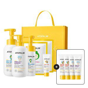 아토팜 키즈 목욕놀이 선물세트 (샴푸 460ml 1개 + 바디워시 460ml 1개 + 페이셜 클렌