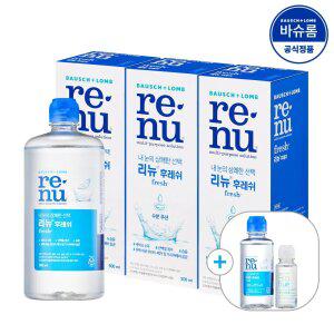 [공식] 바슈롬 리뉴 후레쉬 렌즈세척액 500ml x3개 (+120ml +60ml)