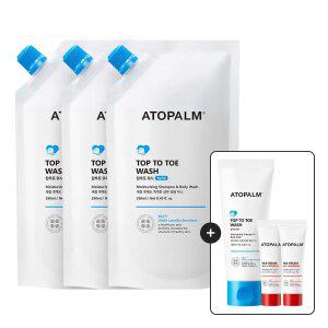 아토팜 탑투토워시 250ml(리필) 3개+[증정]탑투토워시100ml+MLE크림8mlx2개