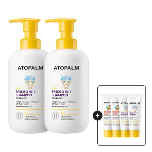 아토팜 키즈 프레쉬 2in1 샴푸 460ml 2개+[증정]젤로션20mlx2개+프레쉬샴푸20mlx2개