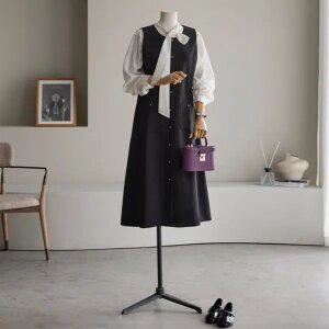 (안나앤플러스) A. 디엘브 버튼 원피스[드레스D1114H01] 빅사이즈