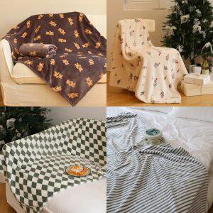 J2K 겨울 극세사 담요 150X100 소파 사무실 자동차
