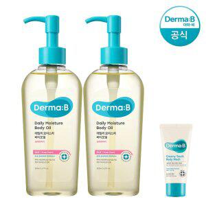 [공식] 더마비 데일리 모이스처 바디오일 200ml (프레쉬피치) x2개+튜브견본(랜덤)