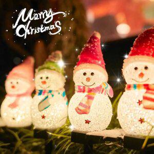J2K 크리스마스 LED 눈사람 야외 발코니 정원 장식용