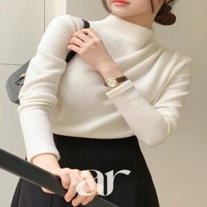 (따뜻기모/핏예쁨보장) 헨쉬 터틀넥 셔링 드레이프 기모 니트 티셔츠 nt5402