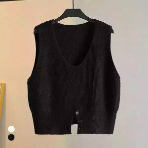 클라셰 슬릿브이넥캐주얼베스트_B5F0025