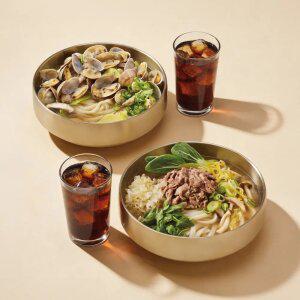 [제일제면소] 바지락칼국수+샤브 칼국수+음료 2잔