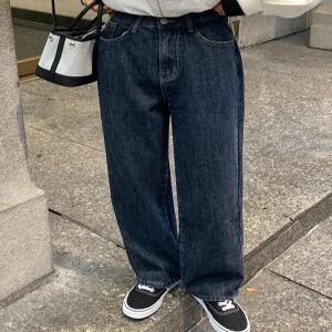 2377 속기모 여유 일자핏 데님 (one color) 허리속밴딩