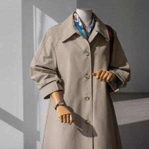 (안나앤플러스) A. 에펠 싱글 롱 트렌치[코트C1226H02] 빅사이즈