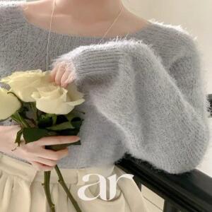 (털빠짐X/포근여리핏/MD추천) 레쥬 스퀘어넥 솔잎퍼 니트 nt3928