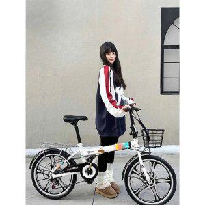 J2K 여성용 접이식 자전거 초경량 휴대용 미니자전거