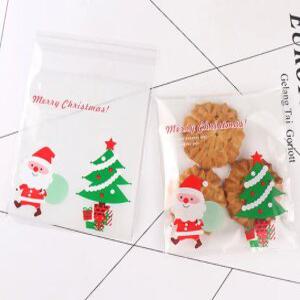 J2K 크리스마스 사탕 포장 구디백 비닐 봉투 간식 선물