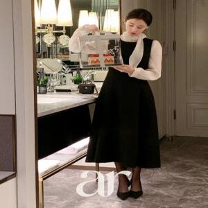 (MADE/SL/하객룩/연말룩) 펄 플레어 롱 뷔스티에 원피스 데일리룩 나시원피스 뷔스티에