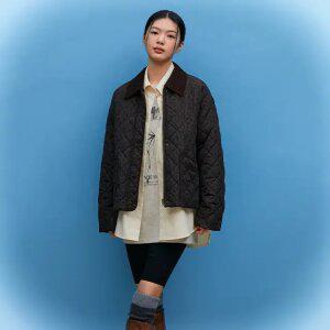 레오파드 퀼팅 패딩점퍼 AQ4PDA66