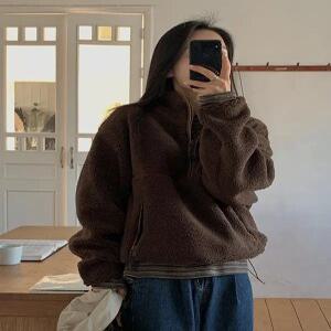 덤블 집업 맨투맨 플리스 (2color)