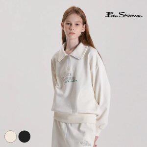 [택가 88,000원] 벤셔먼 여성 레터링 반집업 티셔츠 BNDTS945F