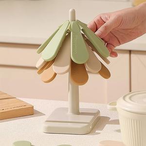 [살림의기술] 실리콘 스탠딩 트리 3단 냄비받침 세트