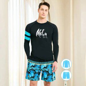 베이직엘르 남성인 나그랑 래쉬가드 비치반바지 세트 BEM-W907K