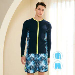 베이직엘르 남성인 집업 래쉬가드 비치반바지 세트 BEM-W911N