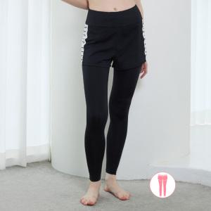 베이직엘르 여성인 비치팬츠 레이어드 워터레깅스 BEL-X227K