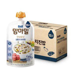 맘마밀 실온이유식 15개월, 소불고기 가지진밥, 140g, 10개
