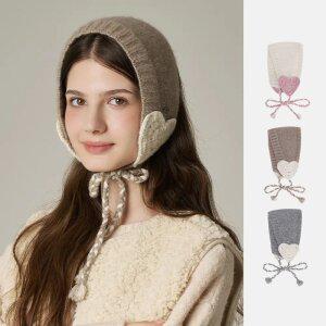 라쿤 울 혼방 하트 이어머프 리보르 (3 colors)