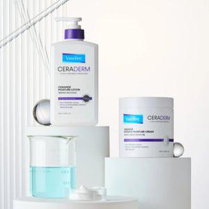 [1.+1]바세린 고보습 세라마이덤 모이스처 바디로션 500ml/바디크림 450ml