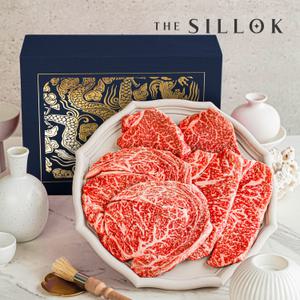 더실록 1++등급 투뿔 한우 정성 구이 선물세트 1kg (등심200g+등심200g+채끝300g+안심